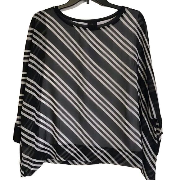 NWT Worthington Striped Blouse - Picture 1 of 7